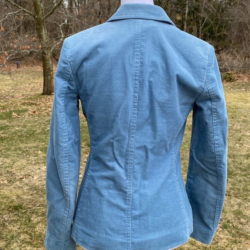 Boden Blue Corduroy Tailored Blazer Jacket Size 2P - Picture 4 of 12